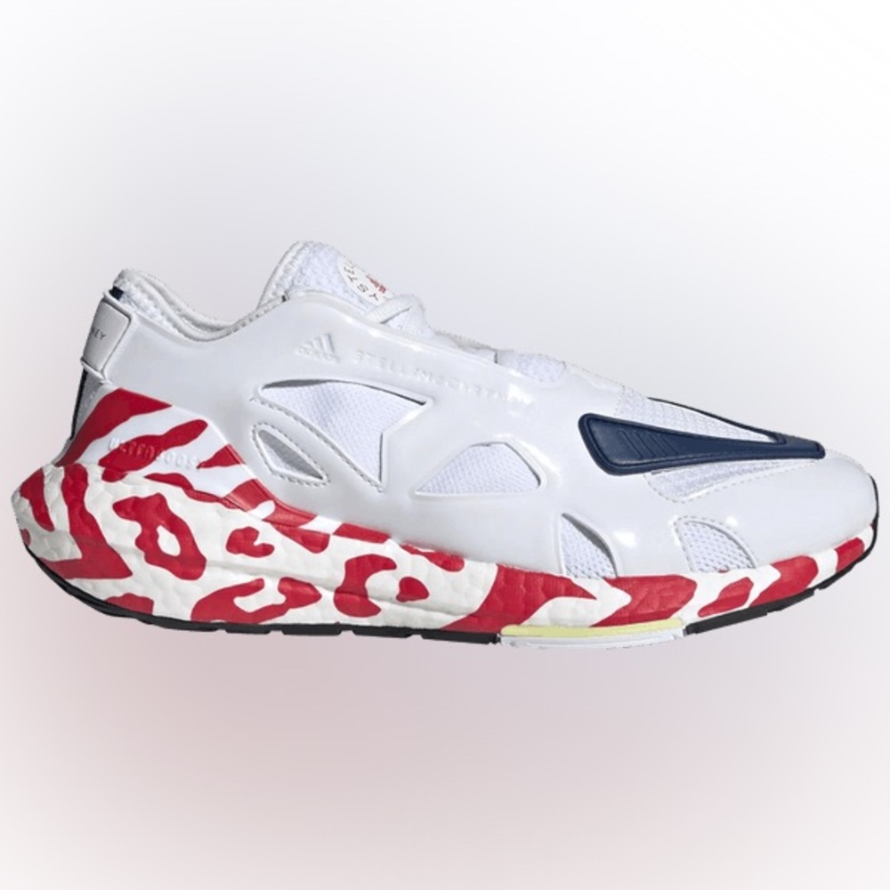 ADIDAS BY STELLA MCCARTNEY UltraBoost '22 Arsenal FC Scarlet Leopard Sneaker 9 - Picture 9 of 9